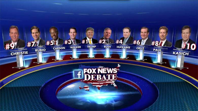 福克斯新闻频道（FOX NEWS）的共和党总体候选人电视辩论赛