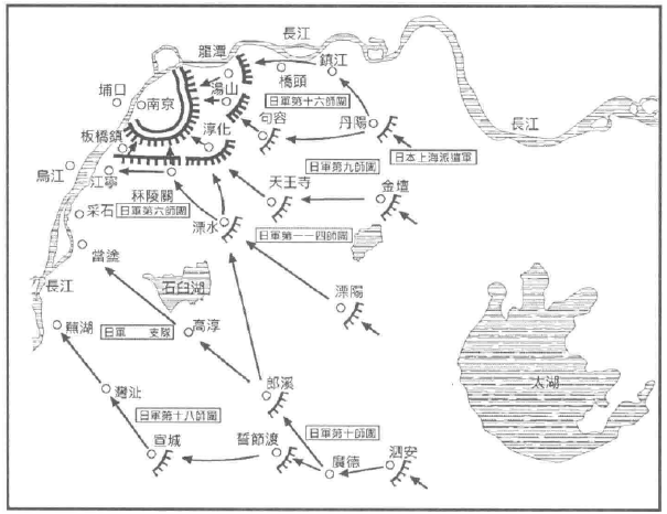 南京保卫战形势图（来源：《重探抗战史 从抗日大战略的形成到武汉会战 1931-1938》）