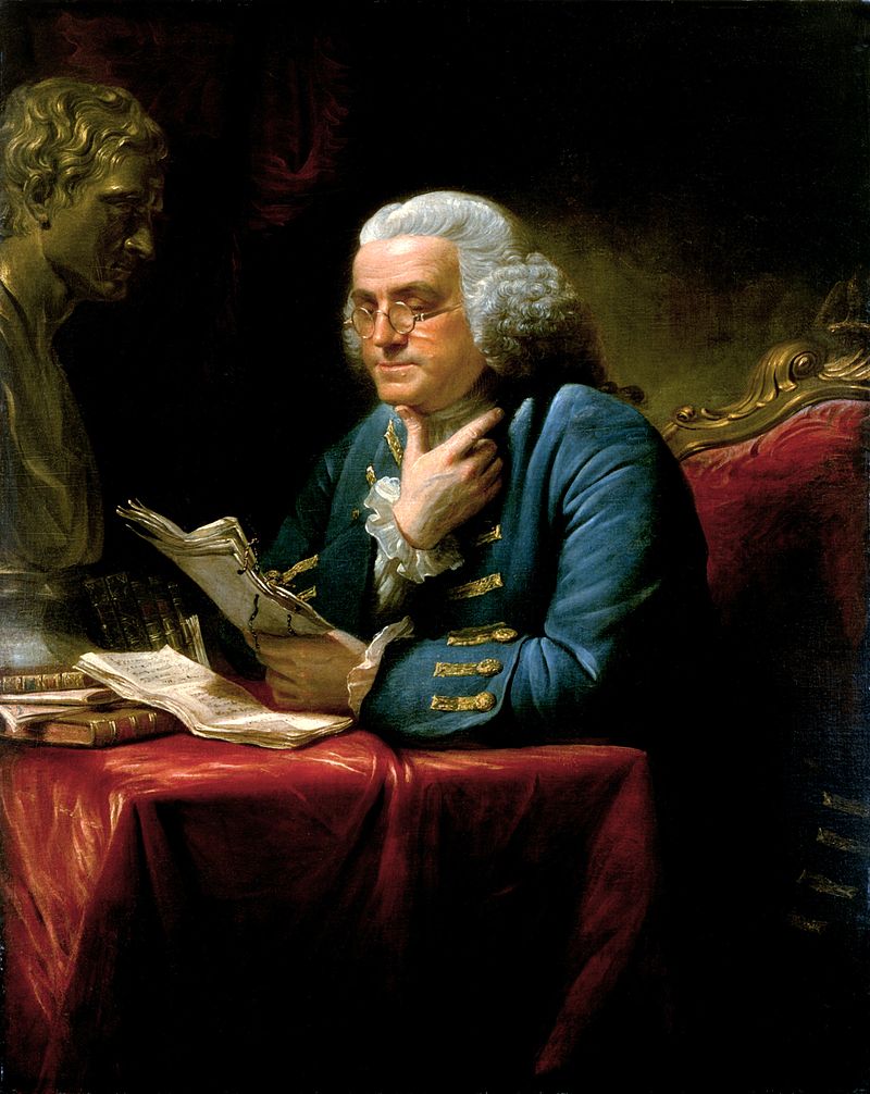 本杰明·富兰克林画像,由戴维·马丁(David Martin)于1767年创作