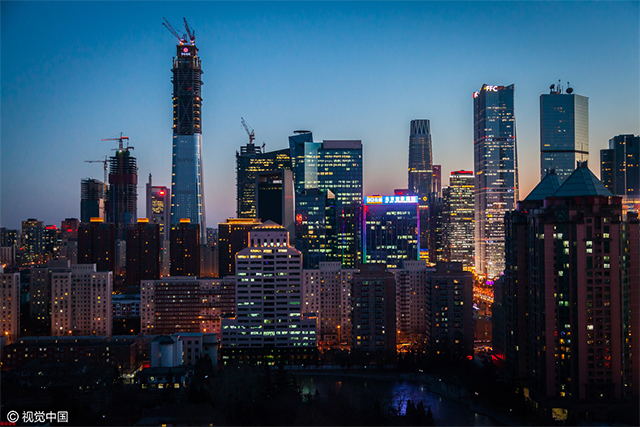 北京国贸夜景 北京国贸夜景