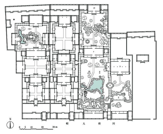 可园及其宅院总平面图