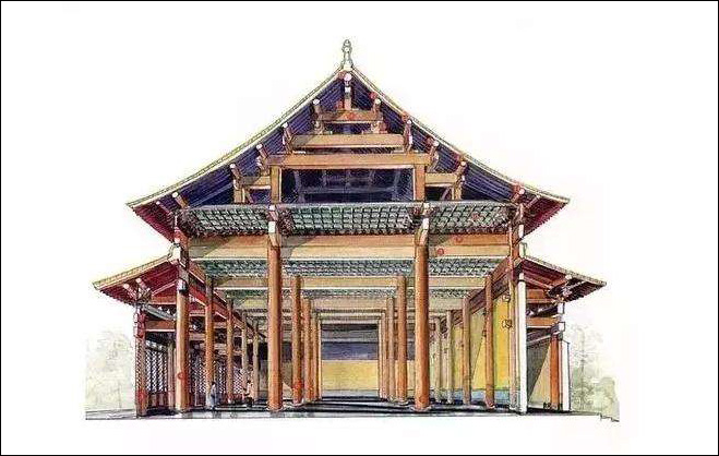 李乾朗先生绘古建筑屋顶结构示意图