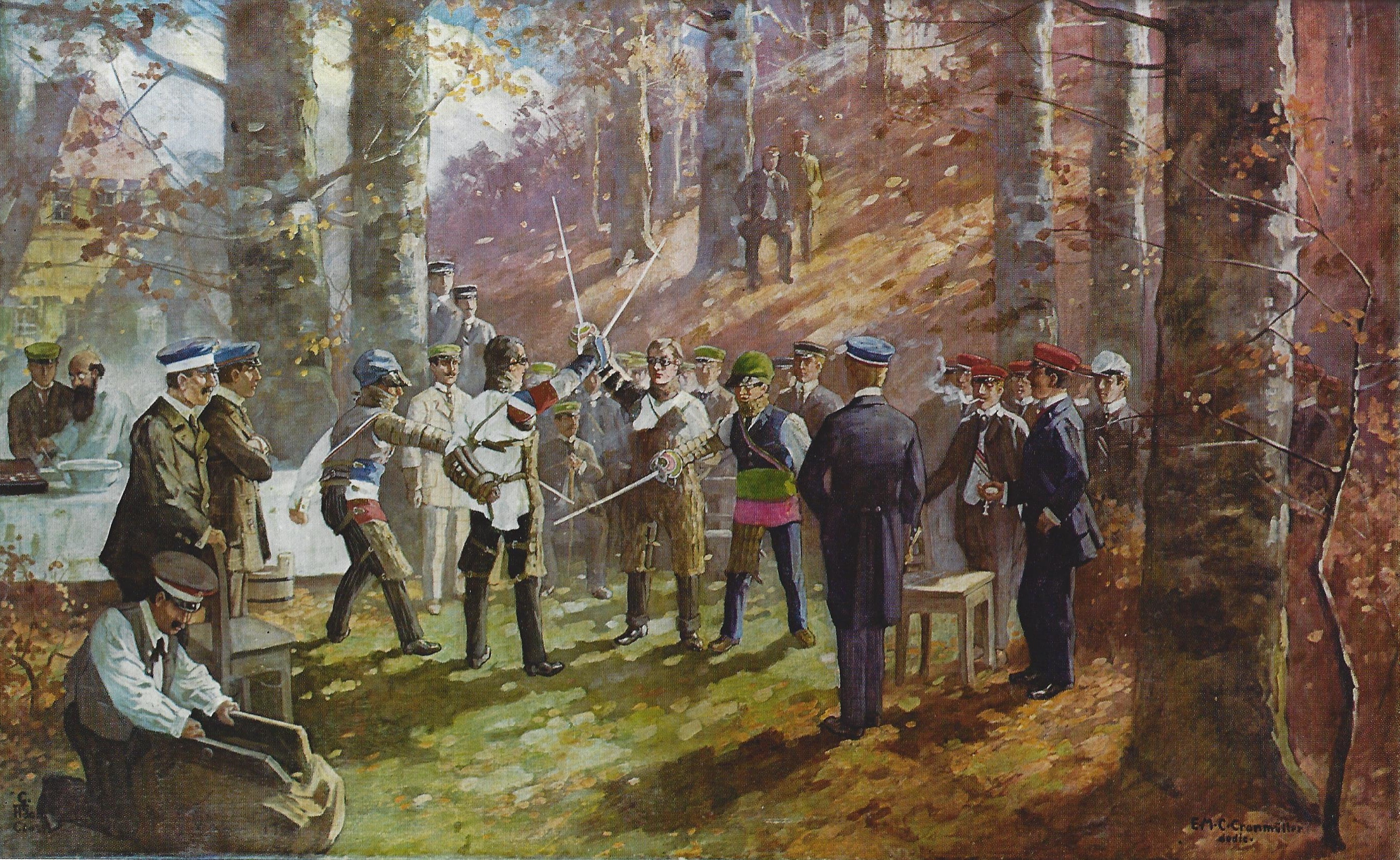 大学生击剑决斗，1890年