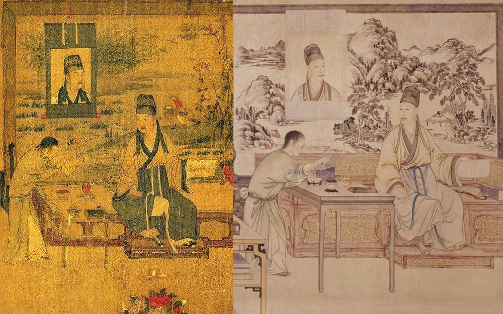 宋人和清人两画对比 宋人和清人两画对比
