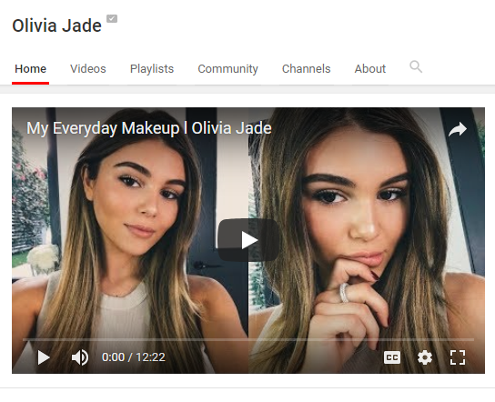 YouTube上的奥利维亚·杰德 YouTube上的奥利维亚·杰德