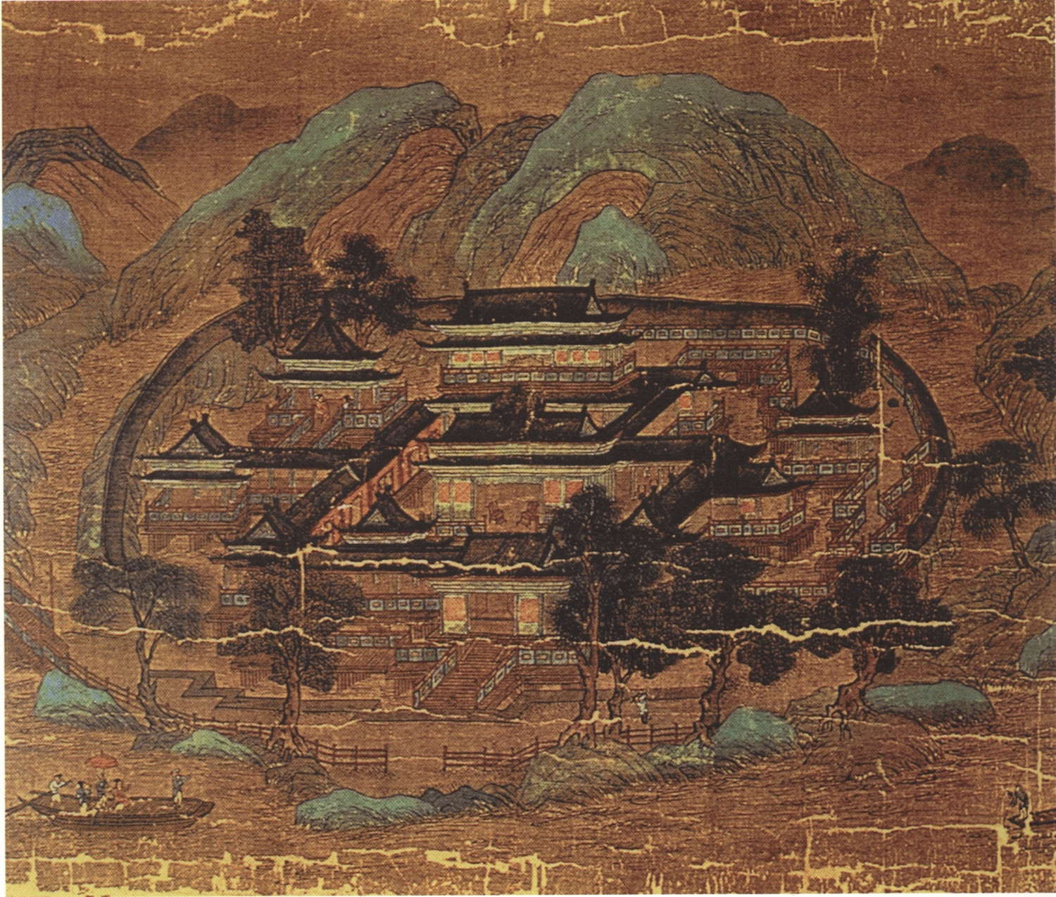 世摹画的王维《辋川图》 世摹画的王维《辋川图》