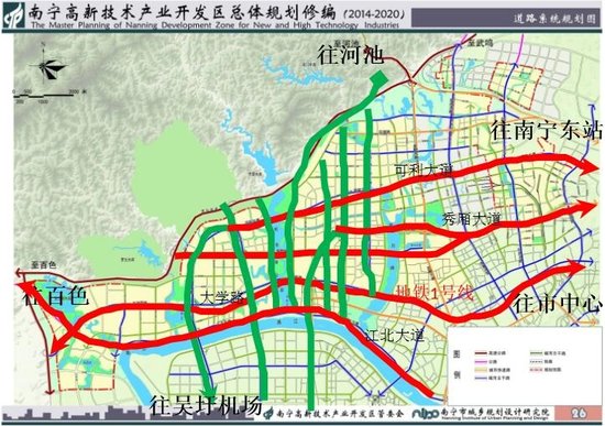 西乡塘以 四横八纵 路网组成,道路畅通无阻