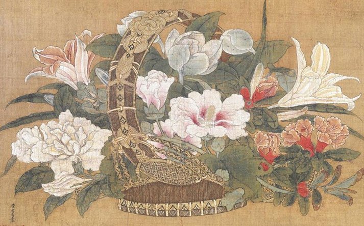 宋 李嵩《花篮图》 宋 李嵩《花篮图》