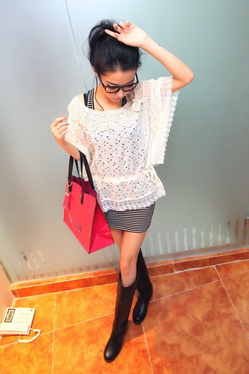 黄雪纺衫+红哈伦裤 潮人才敢这么搭 - 女性 | 拍