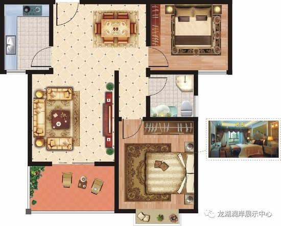 主卧大飘窗,次卧大阳台↓↓ 户型推荐一↓↓【汇升61龙湖澜岸】礼献