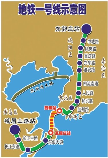 青岛地铁1号线环评公示 楼盘搭上开往春天的地铁