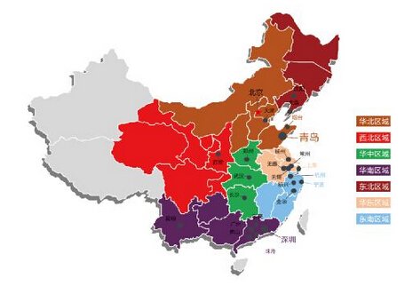 金地集团已形成华南,华东,华北,华中,西北,东北,东南7大区域的全国化图片