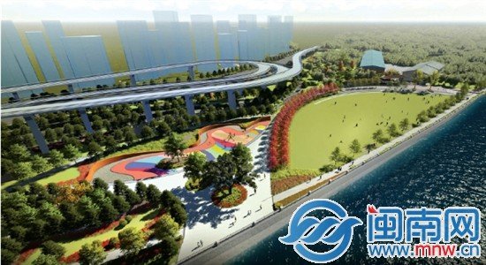 泉州江滨北路边将建设田安公园 预计上半年亮