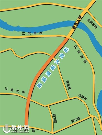 泉州站前大道鲤城段:双向六车道 行驶更顺畅_