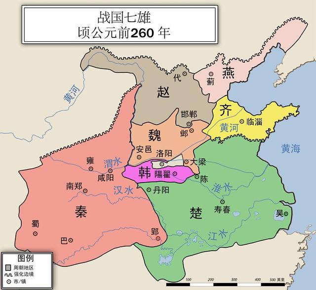 战国七雄地图(资料图 图源网络)