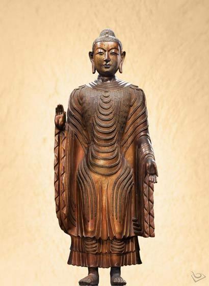 历史上第一尊佛像竟下地亲自接受佛陀授记