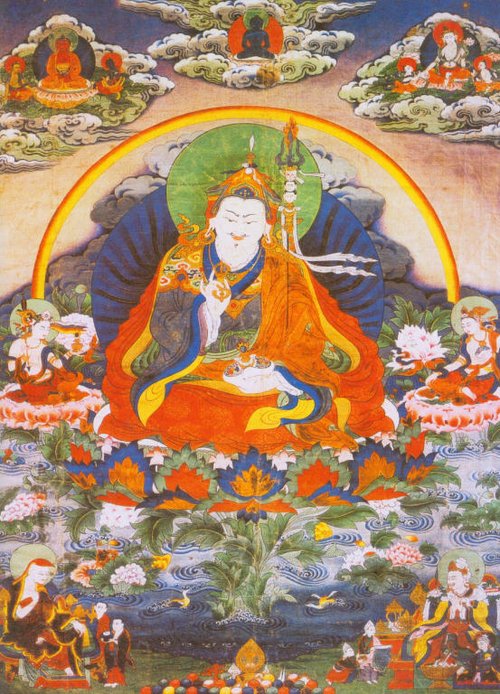 藏传佛教唐卡绘画 莲花生大师