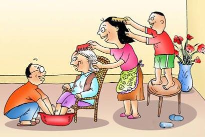 孝顺父母(资料图 图源网络)