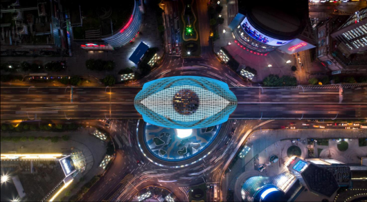 荣事达智能照明 ▏上海五角场彩蛋将换全新灯光景观 上演“天空之眼”