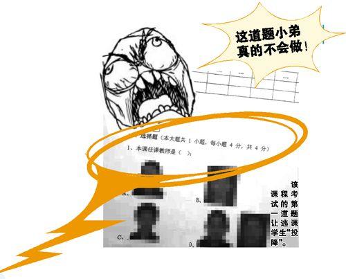 高校出奇葩考题 图选任课老师撂倒逃学威龙