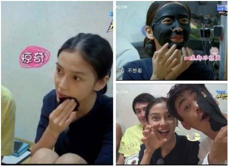在<em>奔跑吧兄弟</em>里<em>angelababy</em>用的黑色面膜是什