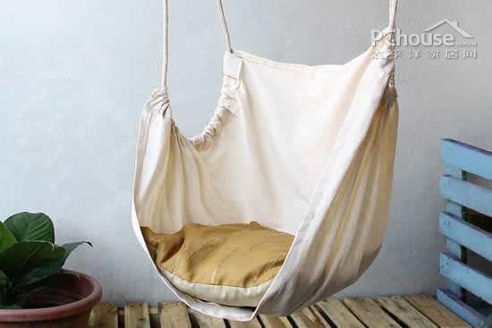爱上创意家居生活 教你简单DIY自制吊床椅