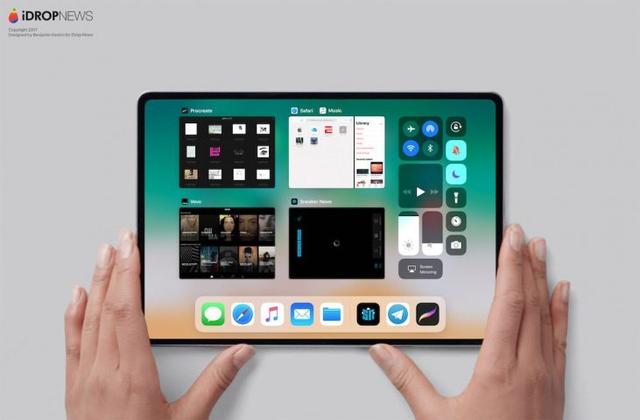 2018款iPad Pro概念机渲染图,全面屏面容识别