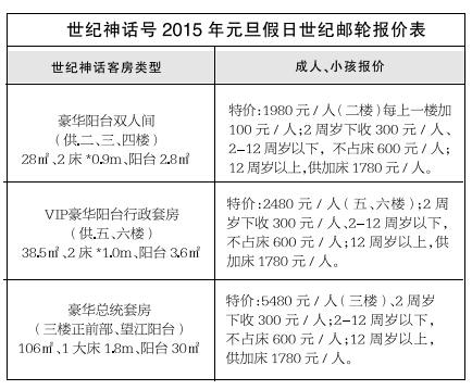 五星世纪神话号2015年元旦假日邮轮启航