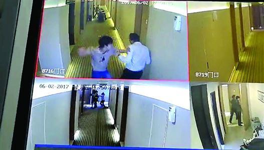 酒店监控显示散发