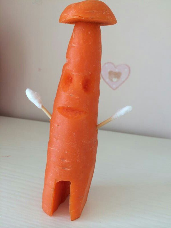 那天,幼儿园布置作业让家长和小朋友一起做蔬