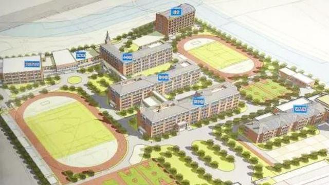 金山世界外国语学校本月全部封顶 看看建得咋样了?