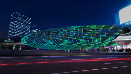 荣事达智能照明 ▏上海五角场彩蛋将换全新灯光景观 上演“天空之眼”