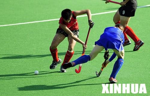 组图:<em>全运会女子曲棍球</em>赛 天津胜内蒙古_精彩