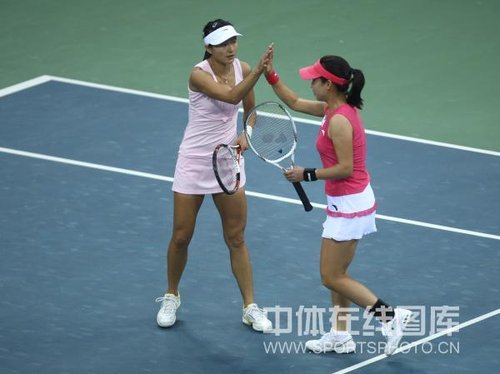 组图:全运<em>网球女子双打</em> 郑洁/晏紫晋级四强_精