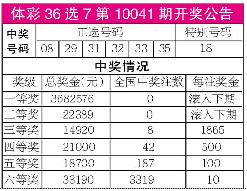 30选7开奖结果