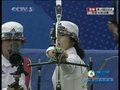 视频：射箭女团决赛 加赛前三箭双方再次战平