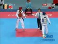 视频：女子跆拳道 郭耘菲下劈击中对手3-0