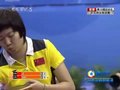视频：乒球女单决赛郭跃李晓霞各得一分