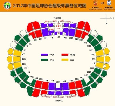 开年大戏超级杯球票票价:最贵280元最低80元