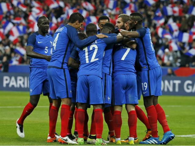 友谊赛-法国队4-2俄罗斯 帕耶建功科曼世界波