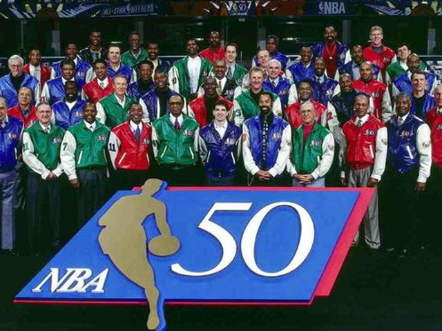 NBA50大巨星颁奖仪式 乔丹马龙记载历史瞬间