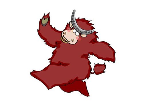2010拉萨国际半程马拉松赛 吉祥物红牛哥亮相