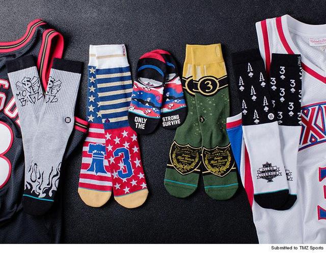 艾弗森推出个人品牌袜子 五大系列充满怀旧感