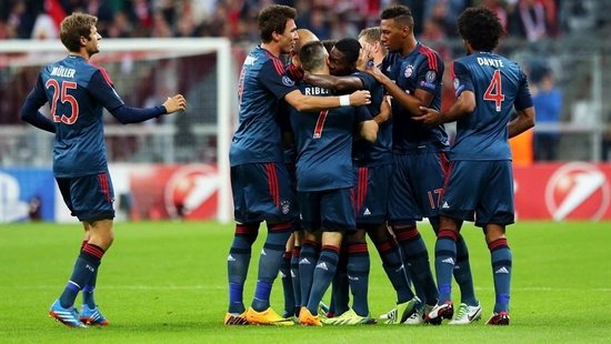 欧冠-拜仁3-0中央陆军 罗本传射边煞世界波-皮
