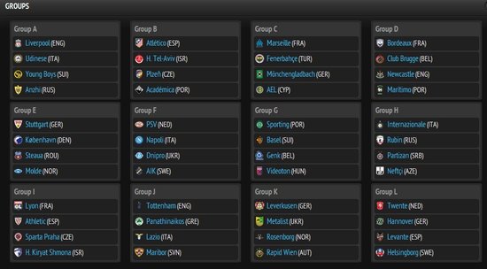 欧联杯抽签:国米遇红宝石 利物浦进死亡之组_