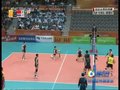 视频：男排赛场泰国队拦网快攻夺得一分