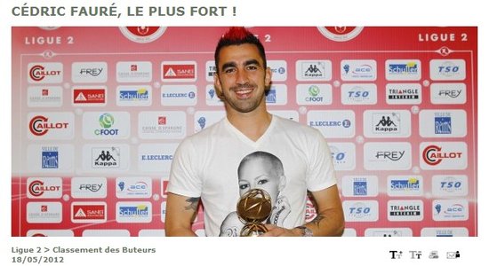 兰斯射手弗雷摘法乙金靴 领头羊前锋屈居第二