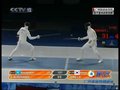 视频：韩国选手终胜出 获得重剑团体冠军