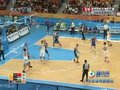 视频：男篮小组赛 中国队内外配合再中三分