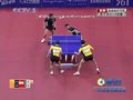 视频：乒乓球男子双打 双方对拉新加坡失误